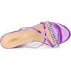 imageAllegra K Womens Crisscross Strap Rhinestone Block Heel Slide SandalsPurple