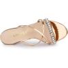 imageAllegra K Womens Crisscross Strap Rhinestone Block Heel Slide SandalsRose Gold