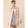 imageAllegra K Womens Faux Suede Trench Coat Notched Lapel Double Breasted Jacket with BeltApricot