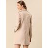 imageAllegra K Womens Faux Suede Trench Coat Notched Lapel Double Breasted Jacket with BeltApricot