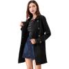 imageAllegra K Womens Faux Suede Trench Coat Notched Lapel Double Breasted Jacket with BeltBlack