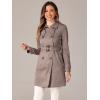 imageAllegra K Womens Faux Suede Trench Coat Notched Lapel Double Breasted Jacket with BeltDark Beige