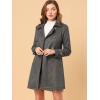 imageAllegra K Womens Faux Suede Trench Coat Notched Lapel Double Breasted Jacket with BeltDark Gray