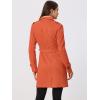 imageAllegra K Womens Faux Suede Trench Coat Notched Lapel Double Breasted Jacket with BeltOrange
