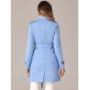 imageAllegra K Womens Faux Suede Trench Coat Notched Lapel Double Breasted Jacket with BeltSky Blue