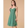 imageAllegra K Womens Floral Twist Front Knee Length Summer Adjustable Strap DressGreen