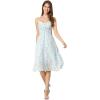 imageAllegra K Womens Floral Twist Front Knee Length Summer Adjustable Strap DressLight Blue