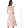 imageAllegra K Womens Floral Twist Front Knee Length Summer Adjustable Strap DressPink