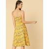 imageAllegra K Womens Floral Twist Front Knee Length Summer Adjustable Strap DressYellow