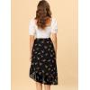 imageAllegra K Womens Flowy Summer Chiffon Skirt Ruffle Hem High Low Floral Wrap Skirts