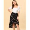 imageAllegra K Womens Flowy Summer Chiffon Skirt Ruffle Hem High Low Floral Wrap Skirts