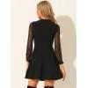 imageAllegra K Womens Halloween Sweetheart Neckine Cutout ALine Mesh Sleeve Gothic Mini DressBlack