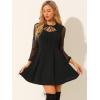 imageAllegra K Womens Halloween Sweetheart Neckine Cutout ALine Mesh Sleeve Gothic Mini DressBlack
