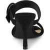 imageAllegra K Womens Opened Toe Buckle Stiletto Heels Slide SandalsBlack