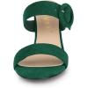 imageAllegra K Womens Opened Toe Buckle Stiletto Heels Slide SandalsGreen