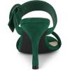 imageAllegra K Womens Opened Toe Buckle Stiletto Heels Slide SandalsGreen