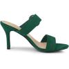 imageAllegra K Womens Opened Toe Buckle Stiletto Heels Slide SandalsGreen