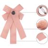 imageAllegra K Womens Pretied Bowknot Pin Solid Color Neckties Elegant Faux Fur Ball Bow TiePink