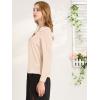 imageAllegra K Womens Satin Work Office Blouse Tie Neck Business Casual TopApricot