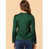 imageAllegra K Womens Satin Work Office Blouse Tie Neck Business Casual TopDark Green