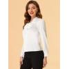 imageAllegra K Womens Satin Work Office Blouse Tie Neck Business Casual TopWhite