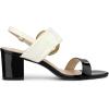 imageAllegra K Womens Slingback Block High Heel SandalsBlack White