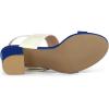 imageAllegra K Womens Slingback Block High Heel SandalsBlue White