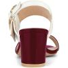 imageAllegra K Womens Slingback Block High Heel SandalsBurgundy White