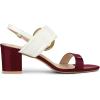 imageAllegra K Womens Slingback Block High Heel SandalsBurgundy White