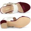 imageAllegra K Womens Slingback Block High Heel SandalsBurgundy White
