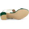 imageAllegra K Womens Slingback Block High Heel SandalsGreen White