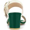imageAllegra K Womens Slingback Block High Heel SandalsGreen White