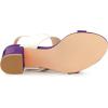 imageAllegra K Womens Slingback Block High Heel SandalsPurple White