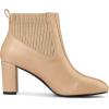 imageAllegra K Womens Square Toe Block Heels Chelsea BootsNude