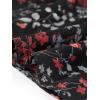 imageAllegra K Womens Summer Floral Dress Flutter Sleeve V Neck Ruffle Casual Beach Vacation Smocked DressesBlack Red