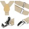 imageAllegra K Womens Suspenders Metal Clips Adjustable Elastic Band Y Shaped SuspenderBeige