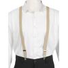 imageAllegra K Womens Suspenders Metal Clips Adjustable Elastic Band Y Shaped SuspenderBeige