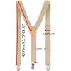 imageAllegra K Womens Suspenders Metal Clips Adjustable Elastic Band Y Shaped SuspenderBeige