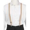 imageAllegra K Womens Suspenders Metal Clips Adjustable Elastic Band Y Shaped SuspenderKhaki Color