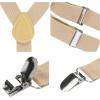imageAllegra K Womens Suspenders Metal Clips Adjustable Elastic Band Y Shaped SuspenderKhaki Color