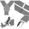 imageAllegra K Womens Suspenders Metal Clips Adjustable Elastic Band Y Shaped SuspenderLight Gray