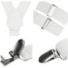 imageAllegra K Womens Suspenders Metal Clips Adjustable Elastic Band Y Shaped SuspenderWhite