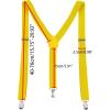 imageAllegra K Womens Suspenders Metal Clips Adjustable Elastic Band Y Shaped SuspenderYellow