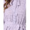 imageAllegra K Womens Tie Neck Dresses Chiffon Long Sleeve Belted Vintage Floral DressLight Purple