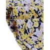 imageAllegra K Womens Tie Neck Dresses Chiffon Long Sleeve Belted Vintage Floral DressNavy Yellow