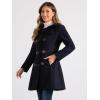 imageAllegra K Womens Winter Overcoat Midthigh Hooded Toggle Duffle Long CoatDark Blue