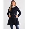 imageAllegra K Womens Winter Overcoat Midthigh Hooded Toggle Duffle Long CoatDark Blue