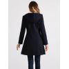 imageAllegra K Womens Winter Overcoat Midthigh Hooded Toggle Duffle Long CoatDark Blue