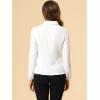 imageAllegra K Womens Work Button Down Shirt Lace Trim Business Casual Long Sleeve Blouse TopWhite