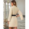 imageAllegra K Womens Work Dresses Slit Sleeve 2025 Fall Belted Double Breasted Business Blazer DressBeige